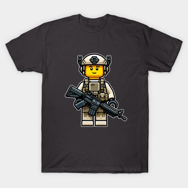 Tactical LEGO T-Shirt by Rawlifegraphic